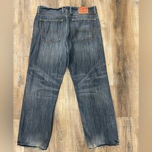 Lucky Brand Relaxed Fit Dark Blue Jeans, size 36x31”